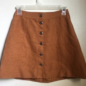 Divided by H&M brown/tan faux button skirt
